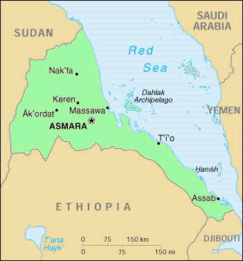 Map of Eritrea